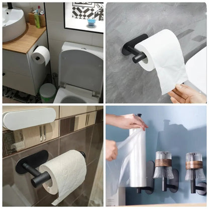 Easy-to-Install Adhesive Toilet Paper for Bathroom Storage