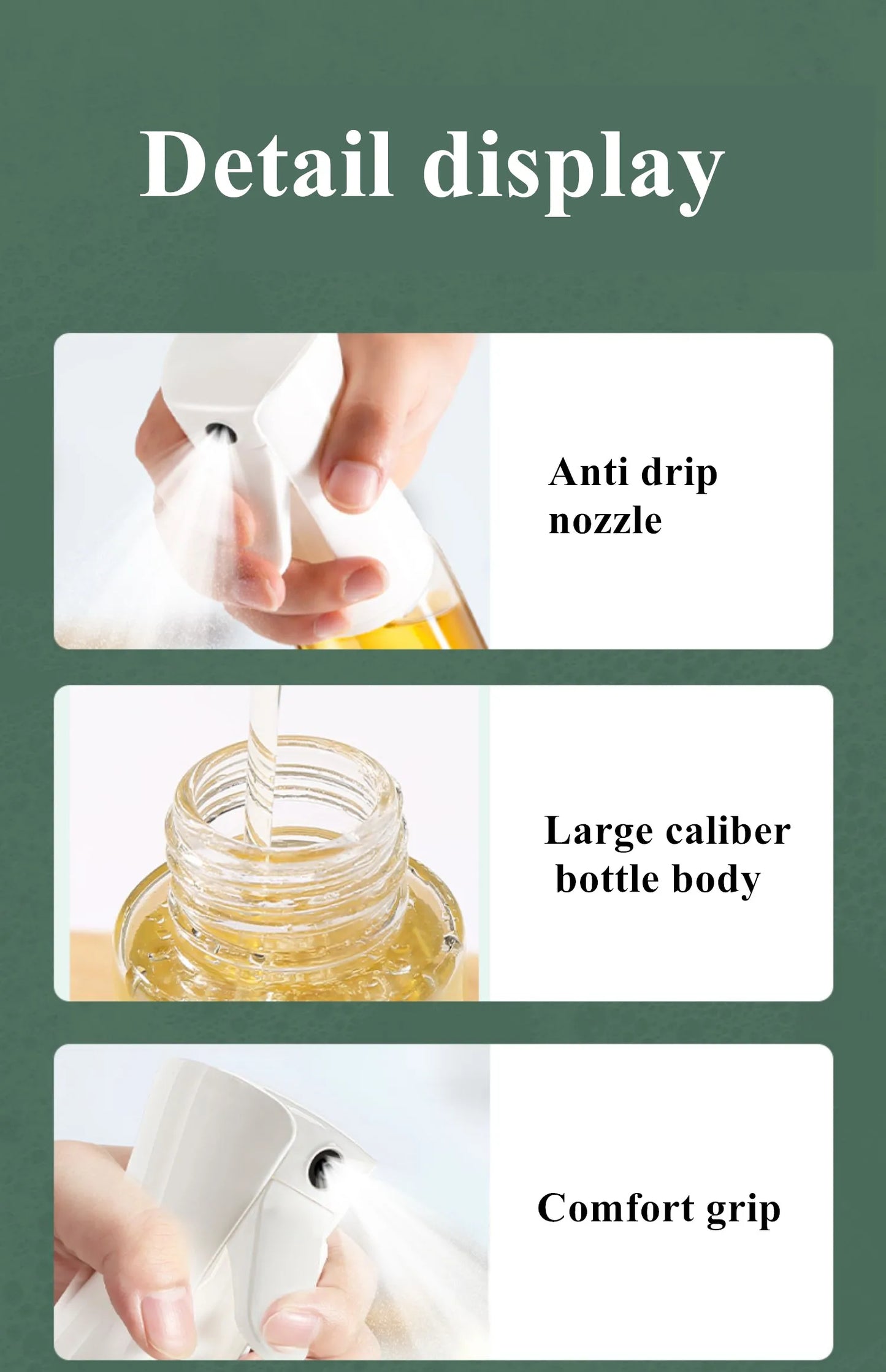 Portable Oil & Vinegar Spray Dispenser – Easy-to-Use for Kitchen