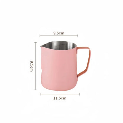 Premium Milk Frothing Pitcher with Accurate Scale for Barista-Level Espresso Drinks