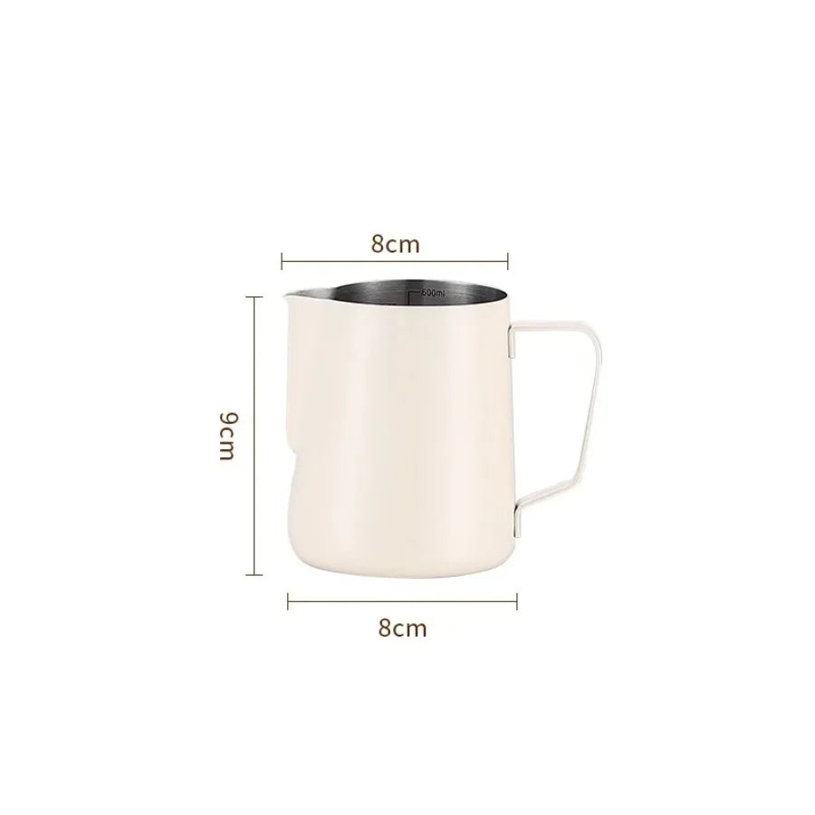 Premium Milk Frothing Pitcher with Accurate Scale for Barista-Level Espresso Drinks