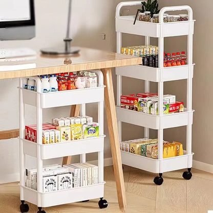 Movable Pulley Storage Rack for Home Use with Multi-Layer Design for Versatile Organisation