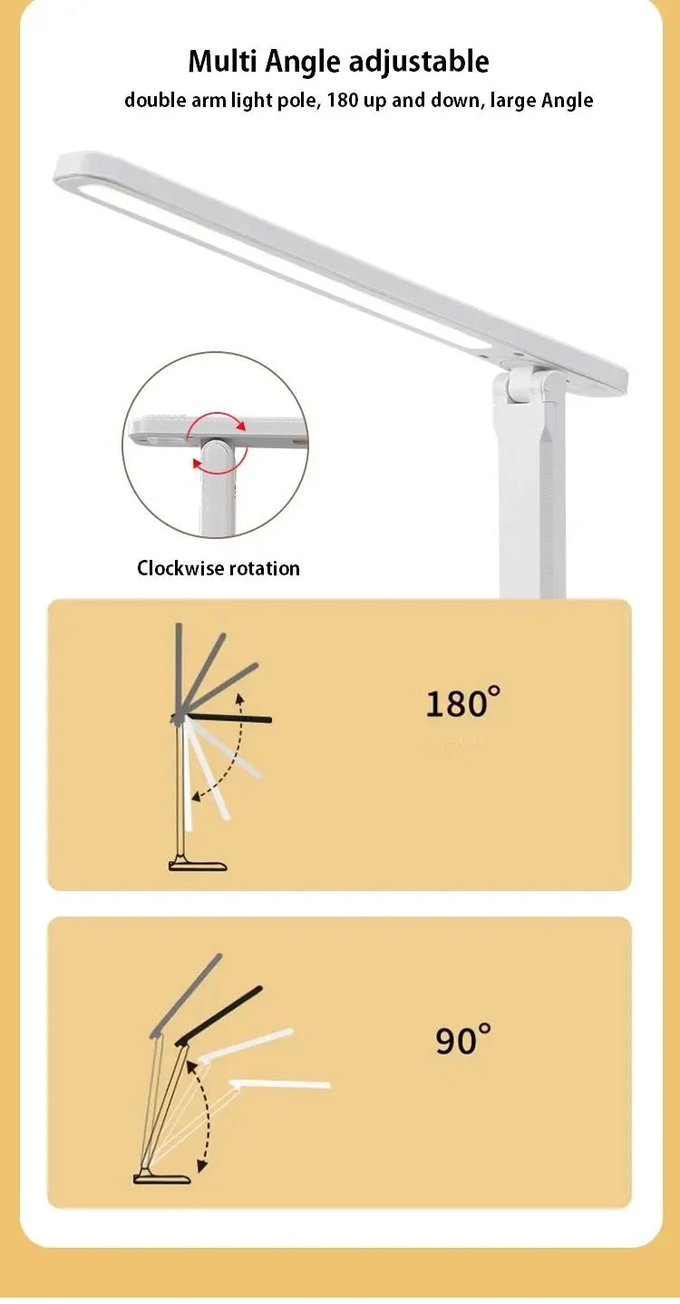 Folding LED Desk Lamp – Folding, Eye-Care & Perfect for Study or Bedroom