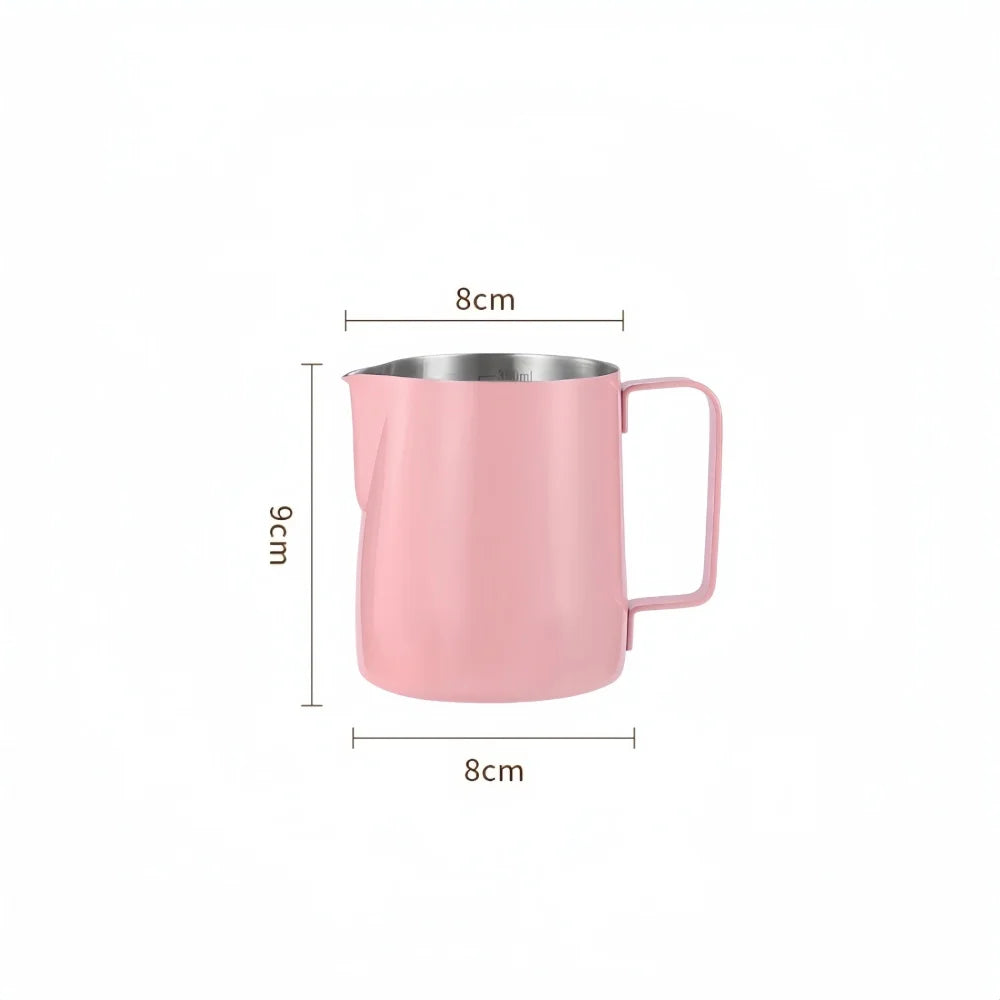 Premium Milk Frothing Pitcher with Accurate Scale for Barista-Level Espresso Drinks