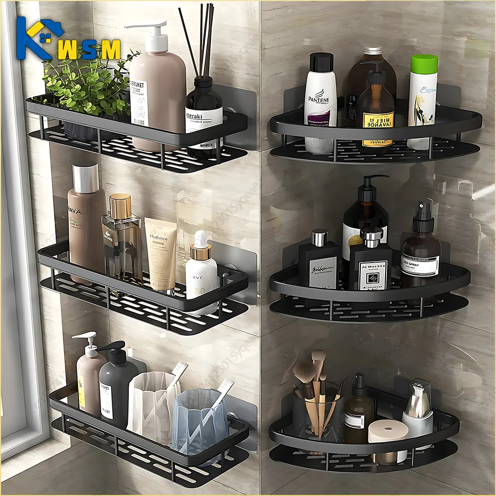 Modern Shower Shelf Organiser with Durable Aluminium Design and Easy Setup