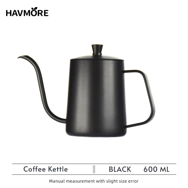 Premium 600ml Stainless Steel Gooseneck Kettle for Barista-Quality Espresso Brewing