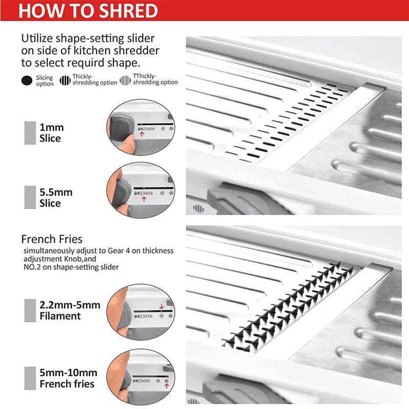 Professional 18-in-1 Adjustable Vegetable Slicer for Effortless Kitchen Prep