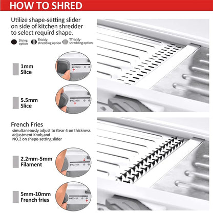 Professional 18-in-1 Adjustable Vegetable Slicer for Effortless Kitchen Prep