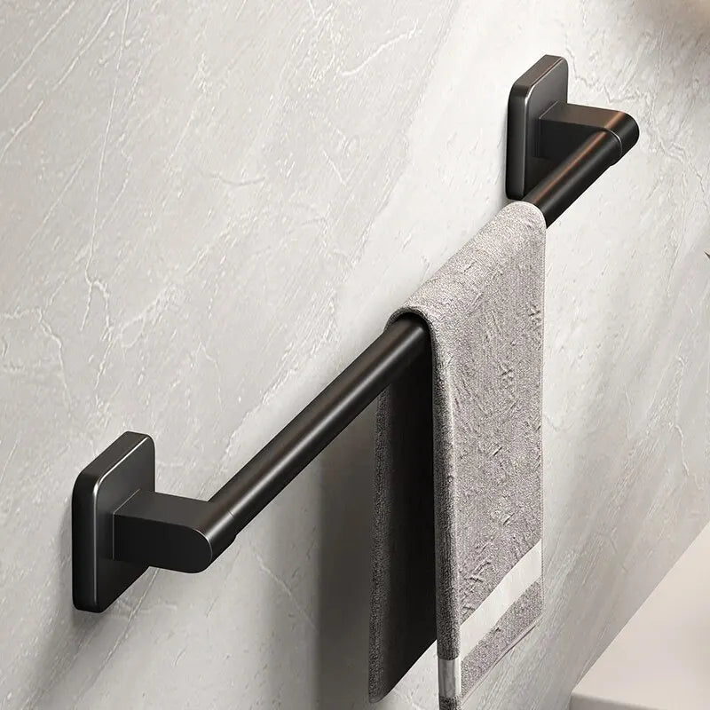 Modern Wall-Mounted Towel Rack with No Drilling Required for Stylish and Practical Storage