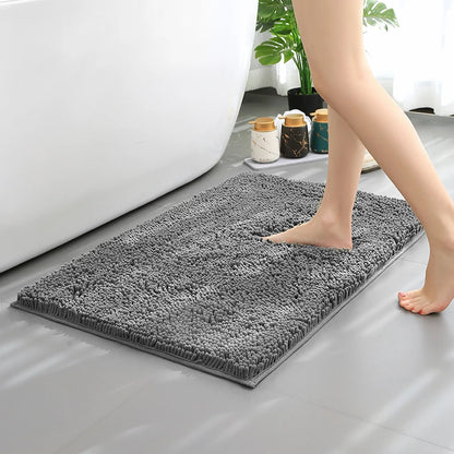 Premium 40x60cm Non-Slip Chenille Bath Mat for Comfort and Absorption in Your Bathroom