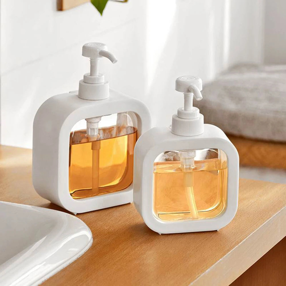 Versatile Transparent Soap Dispenser Bottle for Bathroom