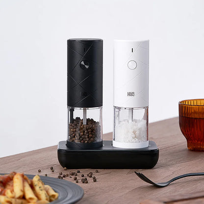 Premium Electric Grinder Set for Salt, Pepper, and Spices with Customisable Grinding Modes