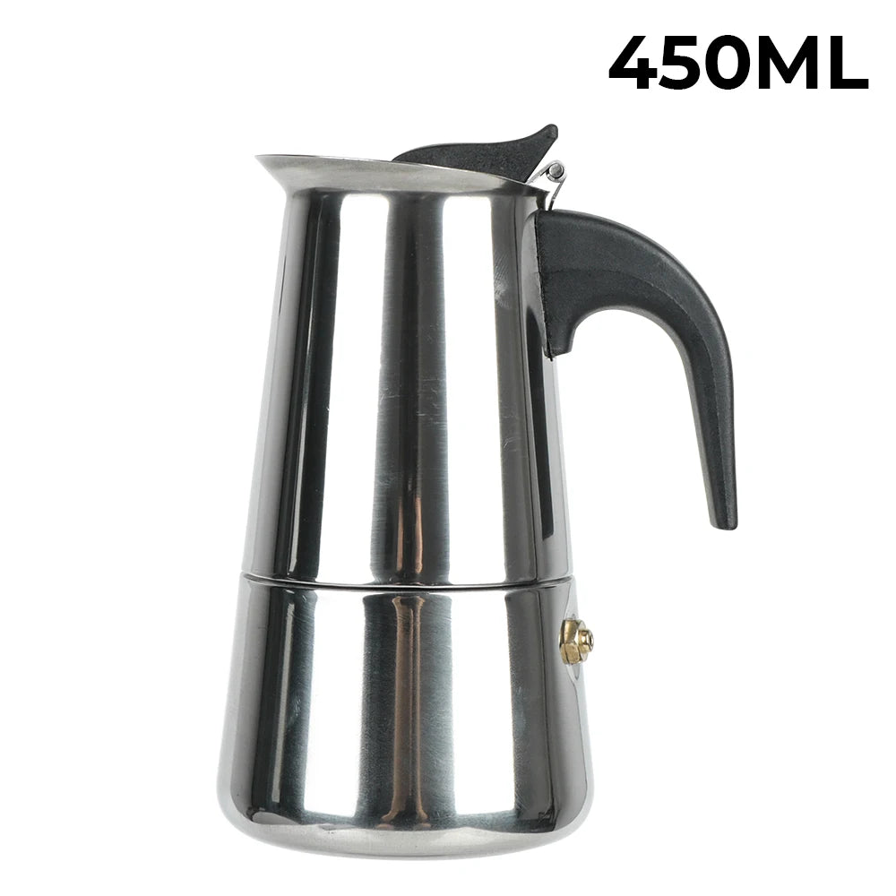 Premium Stainless Steel Moka Coffee Maker