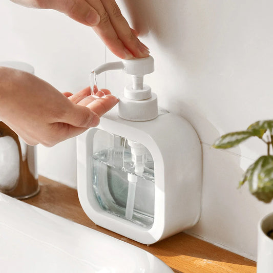 Versatile Transparent Soap Dispenser Bottle for Bathroom