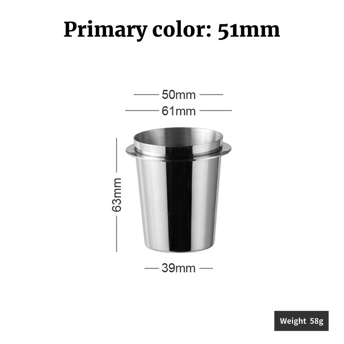 Coffee Dosing Cup for Espresso Machines with Durable Design and Sniffing Feature