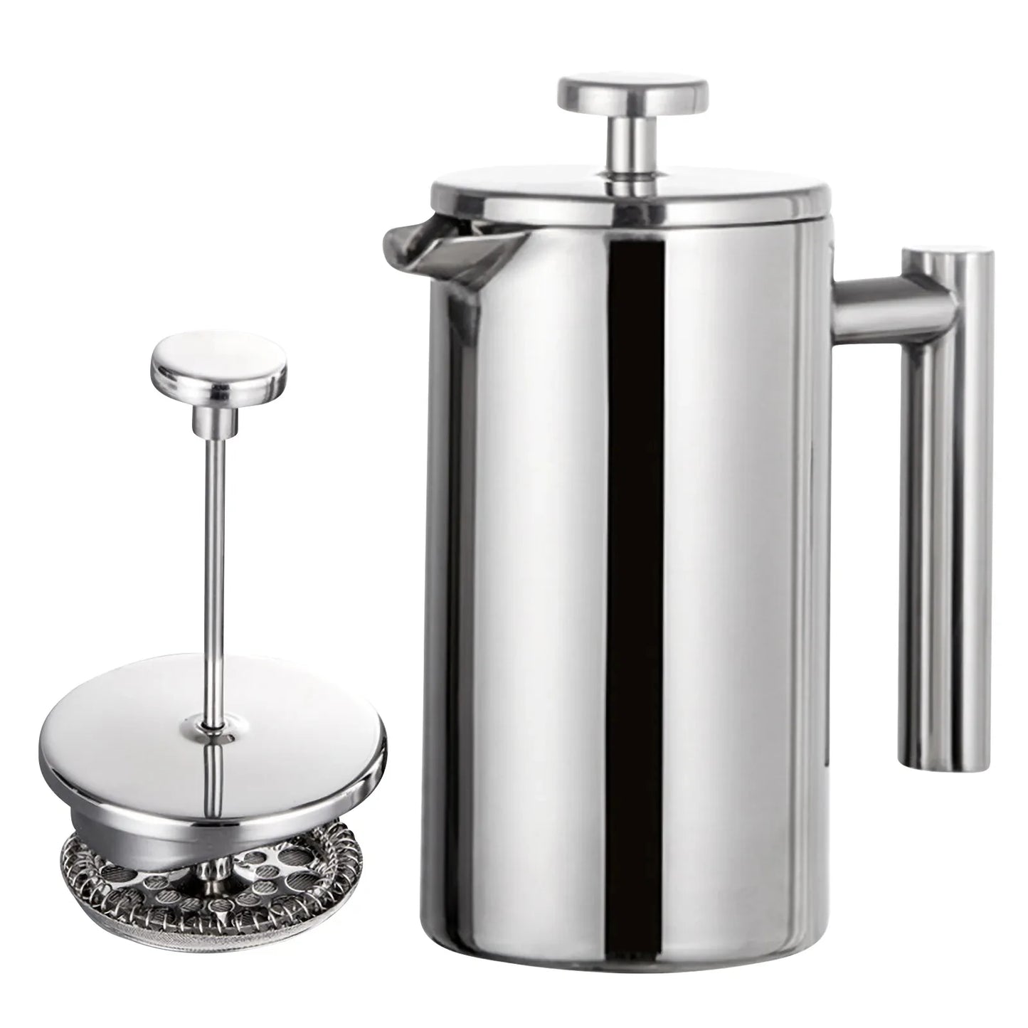 Premium Double-Walled Stainless Steel French Press Coffee Maker Pot