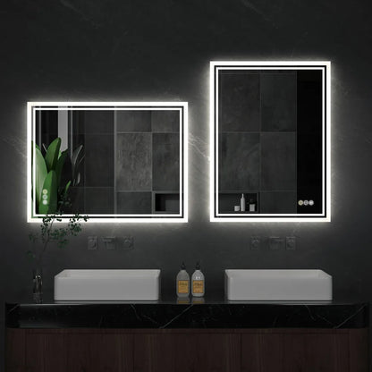 Illuminate LED Bathroom Mirror with Adjustable Backlight and Anti-Fog for Shaving and Showering