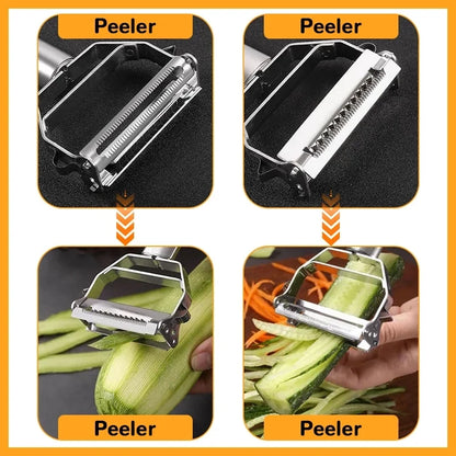 Premium Stainless Steel Double-Head Vegetable and Fruit Peeler