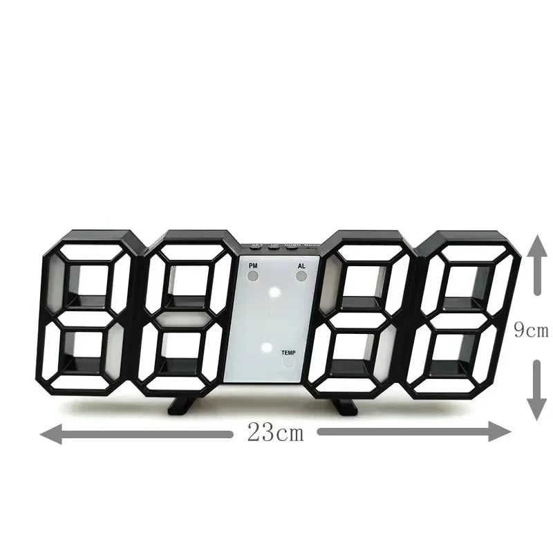 3D LED Digital Clock – Modern, Luminous & USB Powered