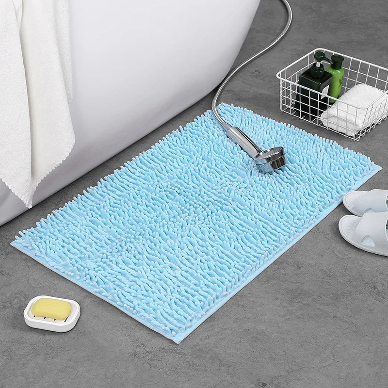 Premium 40x60cm Non-Slip Chenille Bath Mat for Comfort and Absorption in Your Bathroom