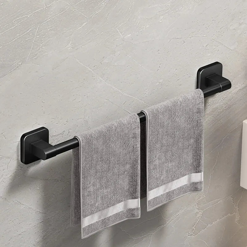 Modern Wall-Mounted Towel Rack with No Drilling Required for Stylish and Practical Storage