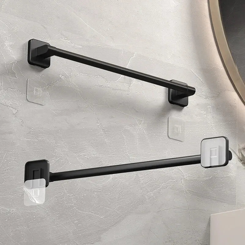 Modern Wall-Mounted Towel Rack with No Drilling Required for Stylish and Practical Storage