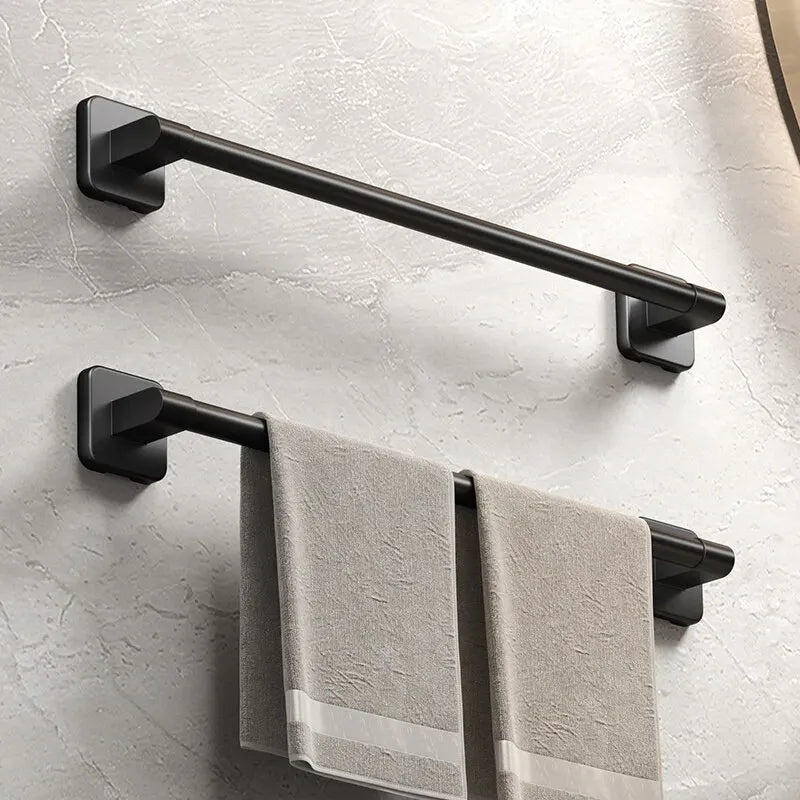 Modern Wall-Mounted Towel Rack with No Drilling Required for Stylish and Practical Storage