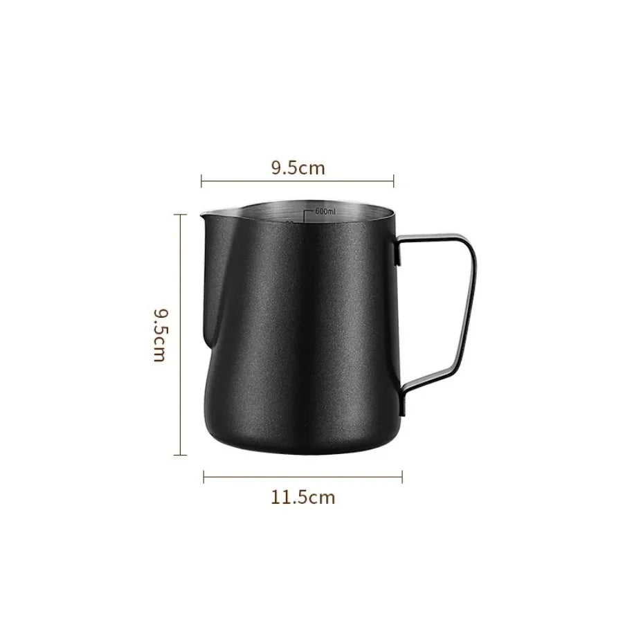 Premium Milk Frothing Pitcher with Accurate Scale for Barista-Level Espresso Drinks