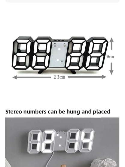 3D LED Digital Clock – Modern, Luminous & USB Powered