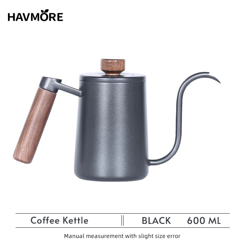 Premium 600ml Stainless Steel Gooseneck Kettle for Barista-Quality Espresso Brewing