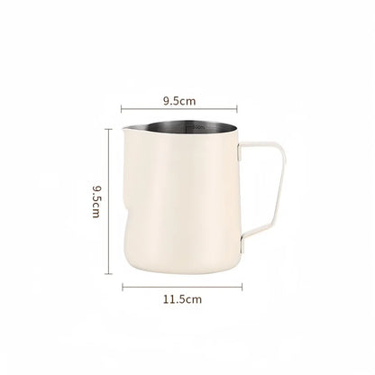 Premium Milk Frothing Pitcher with Accurate Scale for Barista-Level Espresso Drinks