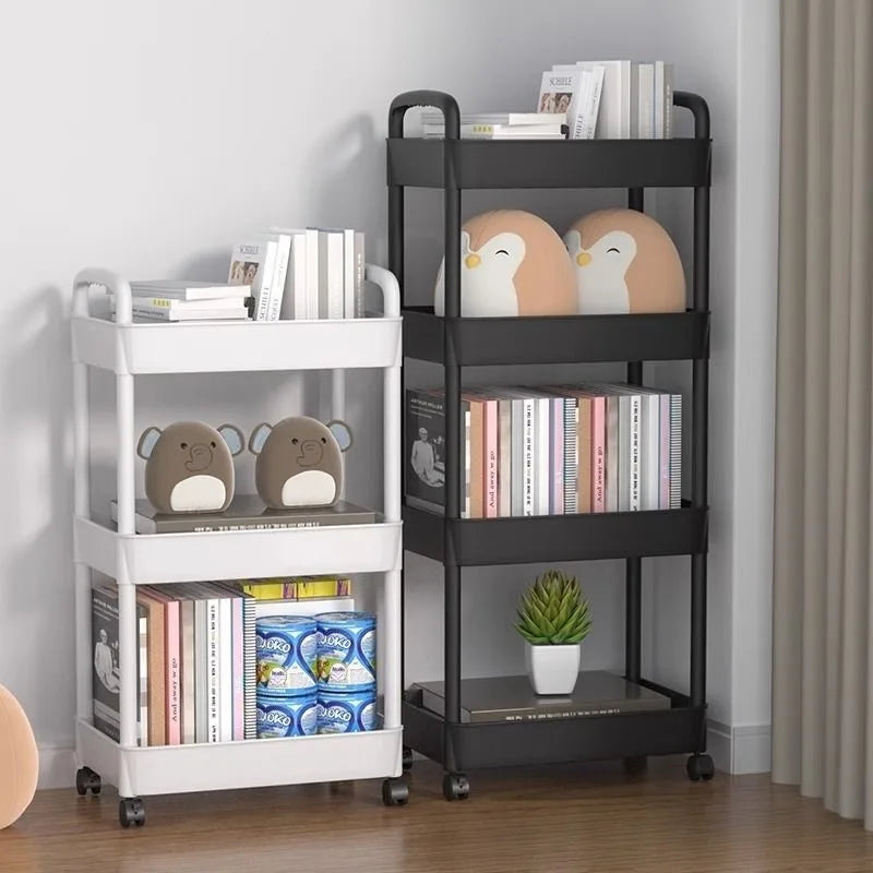 Movable Pulley Storage Rack for Home Use with Multi-Layer Design for Versatile Organisation