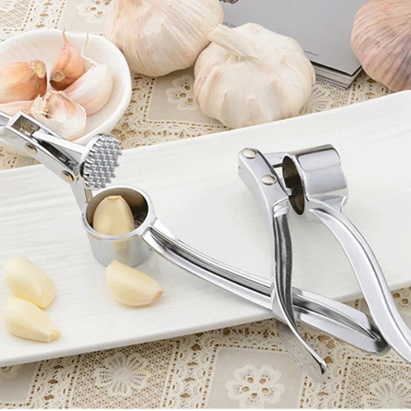 Premium Stainless Steel Garlic Smasher and Manual Press