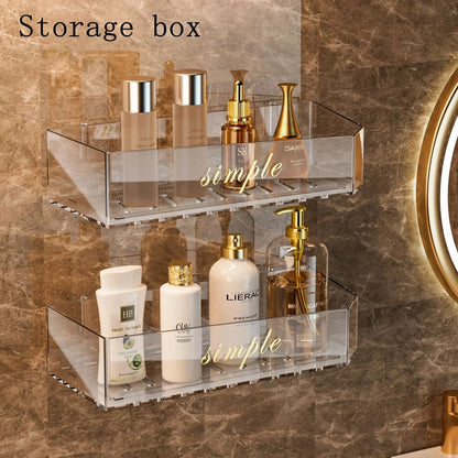 Elegant Acrylic Bathroom Storage Box for Organising Cosmetics and Toiletries