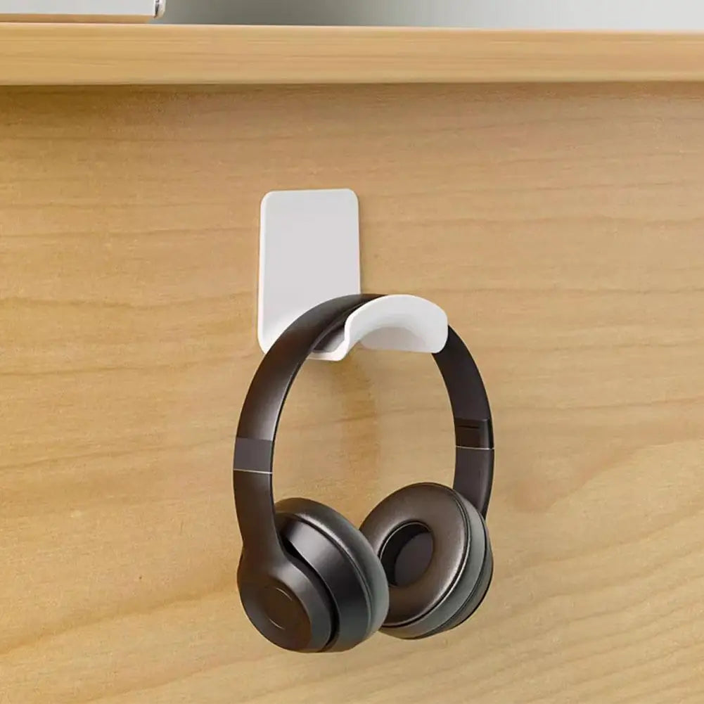 Universal Adhesive Wall-Mounted Headphone Stand for Desk Organisation