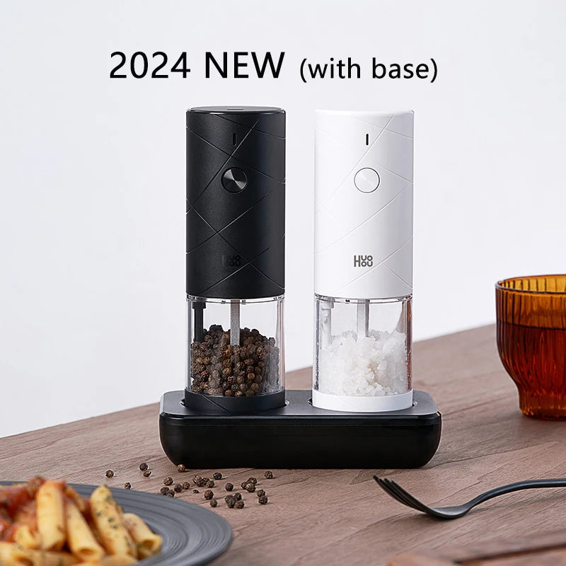 Premium Electric Grinder Set for Salt, Pepper, and Spices with Customisable Grinding Modes