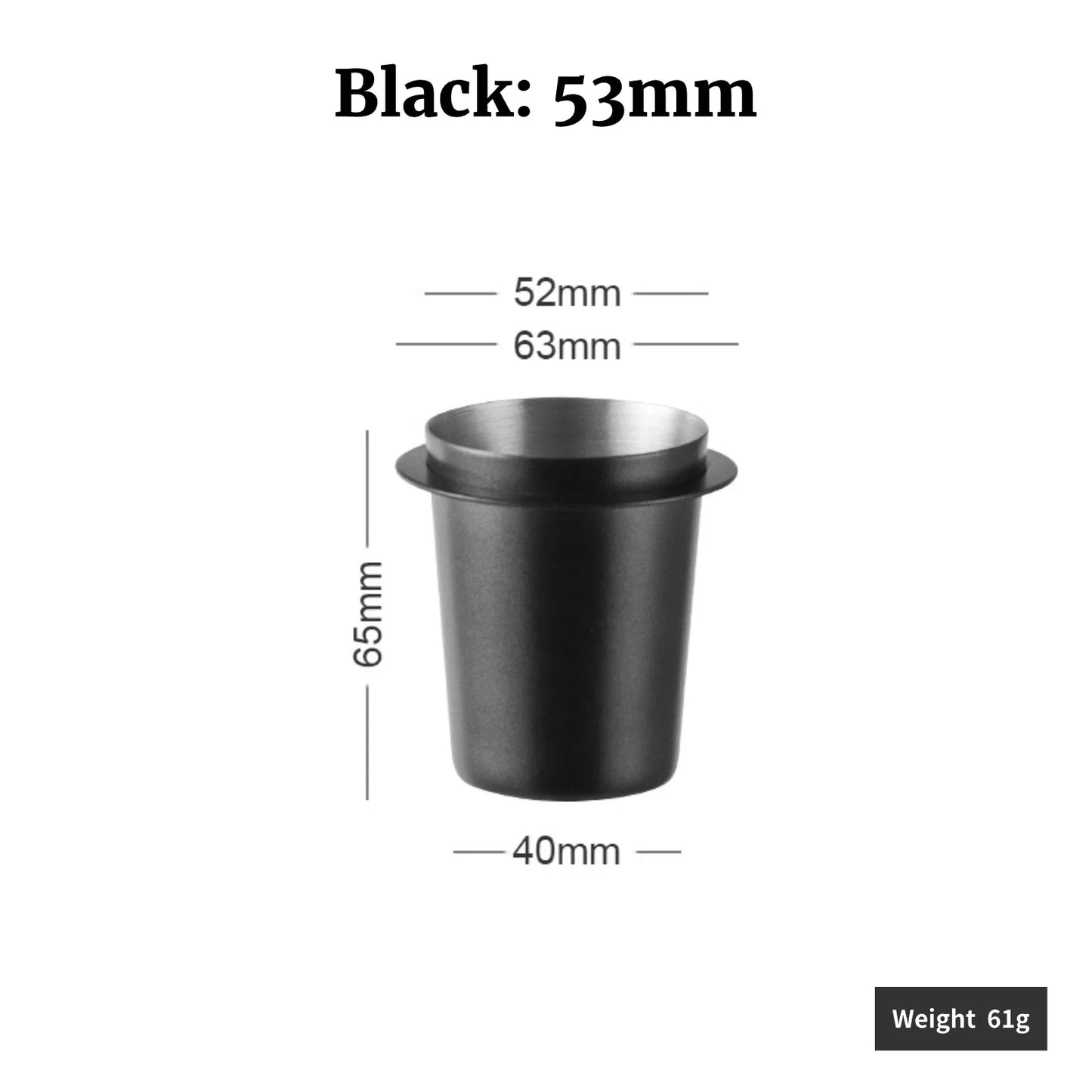 Coffee Dosing Cup for Espresso Machines with Durable Design and Sniffing Feature