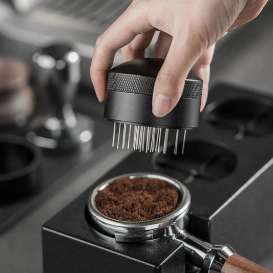 Espresso Distribution and Stirring Tool for Coffee Brewing