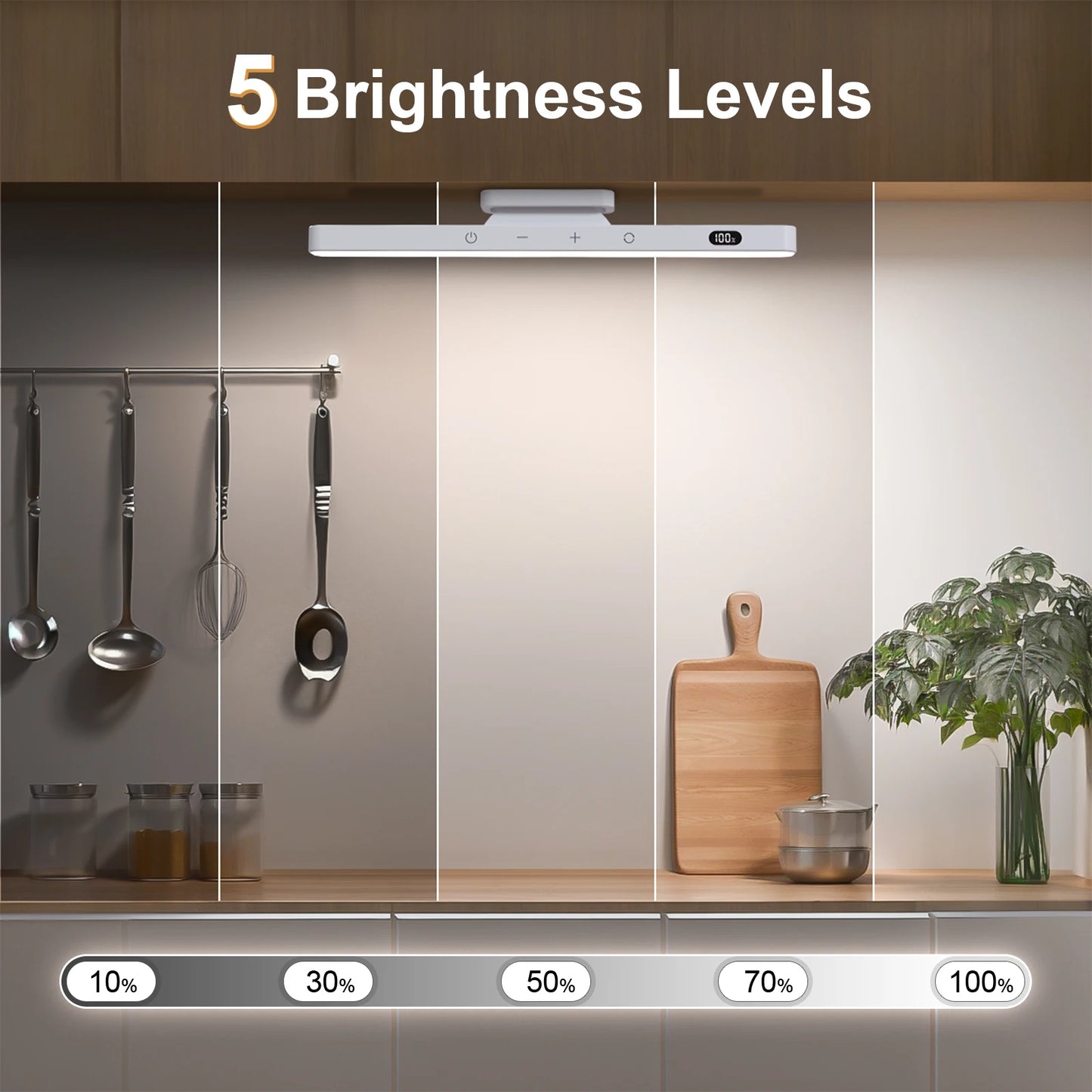 Dimmable LED Mirror Light – 3 Colours, Rechargeable & Adjustable