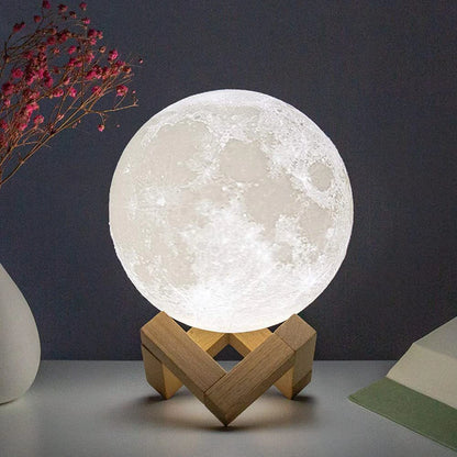 Moon Lamp – LED Night Light, Battery Powered & Starry Glow