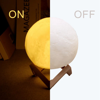 Moon Lamp – LED Night Light, Battery Powered & Starry Glow